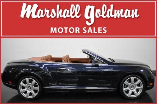 2007 bentley gtc convertible dark sapphire blue  saddle nav only 17,400 miles