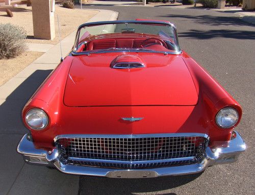 1957 e series thunderbird conv. nut and bolt restored. factory triple red