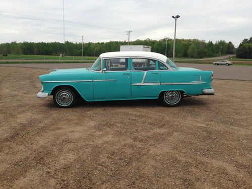 1955 chevrolet bel air base sedan 4-door 3.8l classic colector restoration paint