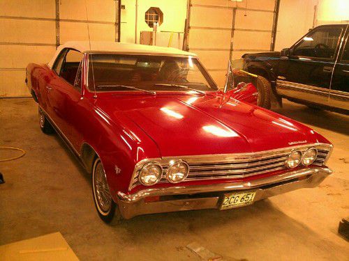 1967 red convertible chevelle malibu