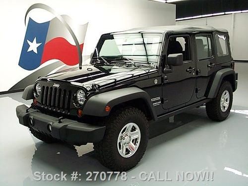 2012 jeep wrangler 4x4 sport unltd convertible 6 spd 6k texas direct auto