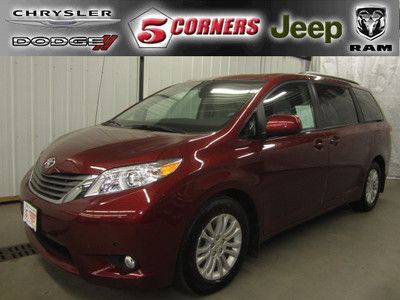 2011 maroon toyota sienna xle - leather - sunroof - 12k miles