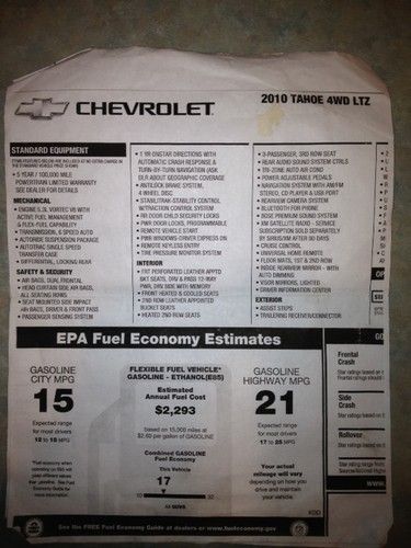 2010 Chevrolet Tahoe LTZ Sport Utility 4-Door 5.3L 4X4 Mint Condition Loaded dvd, image 22