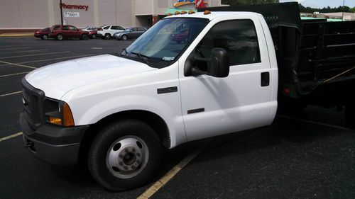 2005 ford f350 f 350 superduty diesel 6.0 flat dump bed truck dually xl reg cab