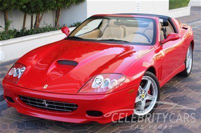 2005 ferrari superamerica l/e 599 f1 only 1904 miles one owner red / tan
