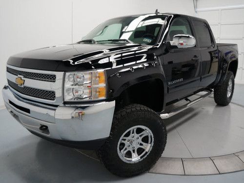 2013 chevrolet silverado 1500 black leather crew cab lt 5.3l flex fuel