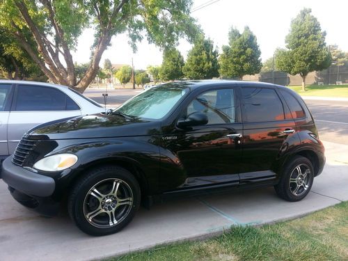 2002 chrysler pt cruiser limited wagon 4-door 2.4l black manual clean