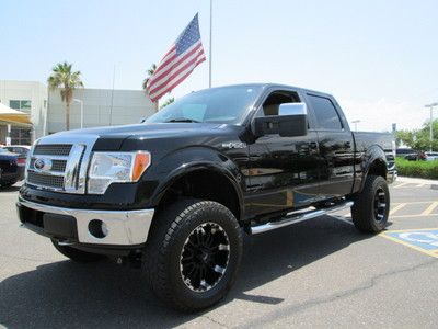 2009 4x4 4wd lifted black v8 automatic leather sunroof miles:54k crew cab