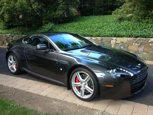 2010 aston martin vantage, coupe v8, meteorite silver / obsidian black