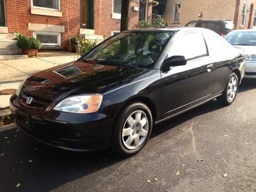 2001 honda civic ex coupe 2-door 1.7l black