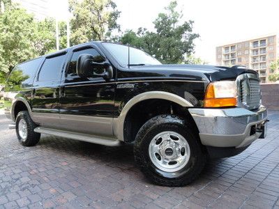 2001 ford excursion limited 4x4 7.3l powerstroke diesel awd leather htd seats tx