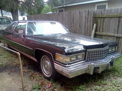 1976 cadillac deville cabriolet coupe 2-door 8.2l 500 cu. in. v8 rwd