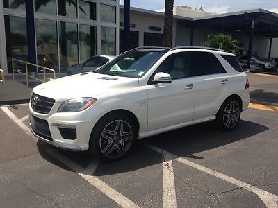 2013 mercedes benz ml63 amg diamond white designo porcelain leather pano roof