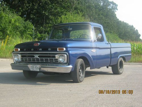 1965 ford f100 shortbox 2wd. restored. 1966 grill. 352 v8 big block 4 speed od