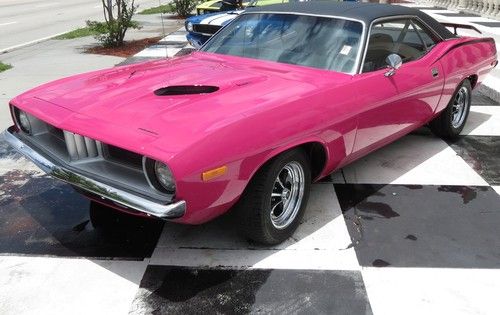 1973 plymouth barracuda - real 'cuda'  ripened berry 340 automatic  no reserve!!