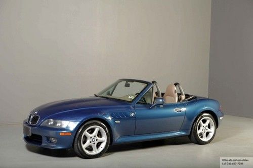 2001 bmw z3 3.0i convertible sports prem wood auto chrome leather alloys clean !