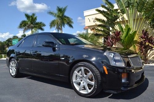 Cts-v corvette ls6 engine v8 one owner florida sedan sunroof black raven nav