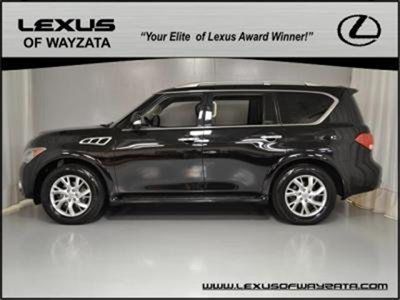 2011 infiniti qx56 black exterior 1 owner trade-in! equipped with navigation, ba