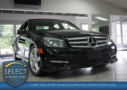 1 owner c300 4matic awd sport sedan heated seats burl walnut trim 4 new tires!