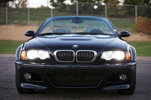 Bmw e46 m3 convertible - rare 6spd manual vert! - beautiful carbon black! no res