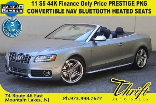 11 s5 44k finance only price prestige pkg convertible nav bluetooth heated seats