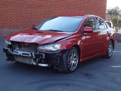 2008 mitsubishi lancer evolution mr damaged salvage runs! loaded turbo powered!!