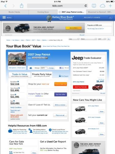 2007 jeep patriot limited sport utility 4-door 2.4l