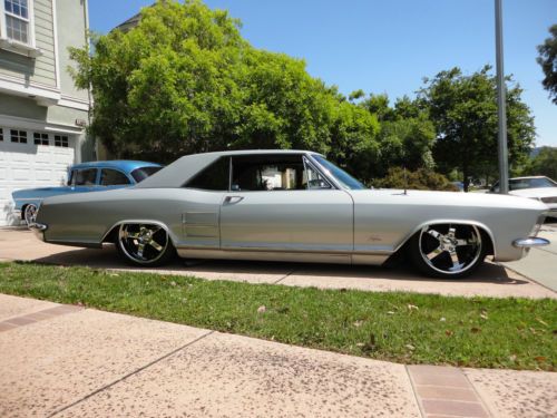 1963 buick riviera air ride bagged 401/325hp 4bbl rat hot rod nailhead 20&#034; rims