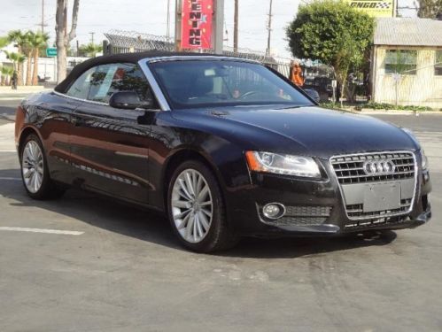 2010 audi a5 cabriolet 2.0t cvt fronttrak damaged rebuilder runs!! must see!!