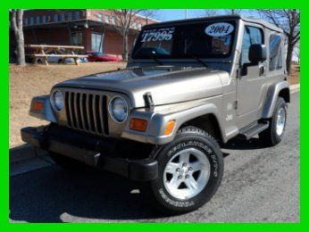 4.0l i6 automatic 4x4 sahara cruise control soft top one owner clean carfax