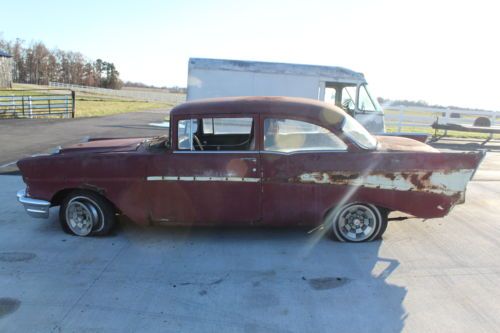 1957 chevy 2 door post barn find project