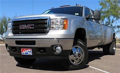 No reserve 2011 gmc sierra 3500 1 ton 4x4 dually crew leather az clean 19k miles