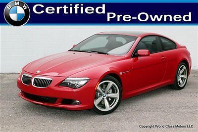 2009 bmw 650i cpo 100k warranty nav pano sport red m6 645 650 ci i 06 07 08 10