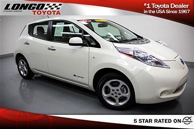 2011 nissan leaf sl electric car 4dr glacier pearl low miles only 36,600