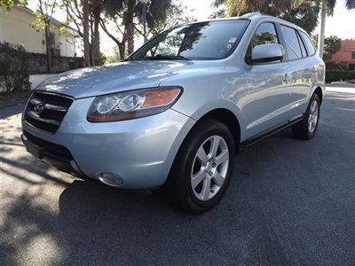 Fl 2007 sante fe limited 45k mi leather roof heated seats 18" rims carfax cert