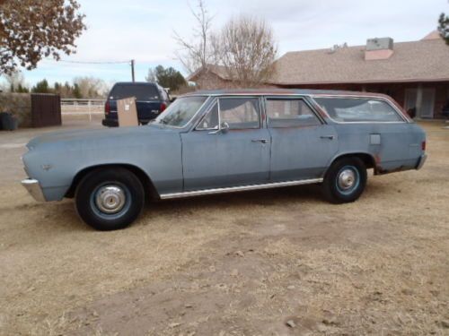 1967 chevelle station wagon all original paint &amp; interior 63k miles blue/blue