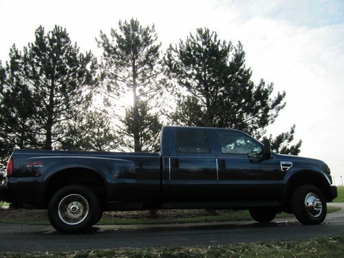 * 2008 ford f350 4x4 cr dually xl 4dr (6.8liter v-10 triton) dark blue beauty!*