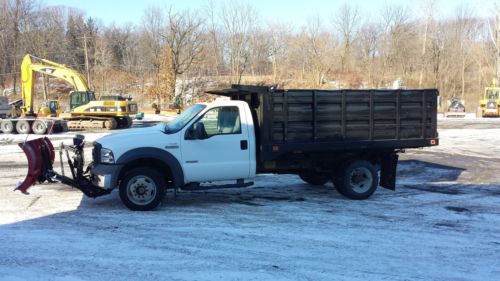 2005 ford f-450 4x4 diesel 6 speed landscape dump body truck