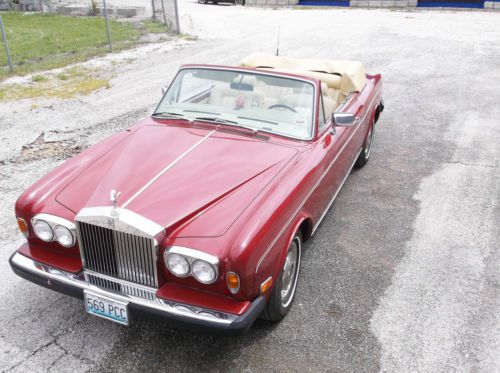 1983 rolls-royce corniche ii convertible  red/tan very low miles