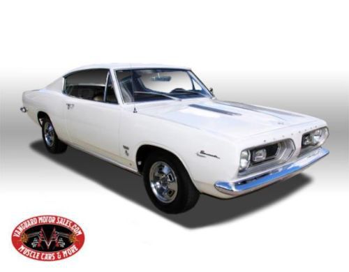 1967 barracuda formula s fastback rare 383 white tan