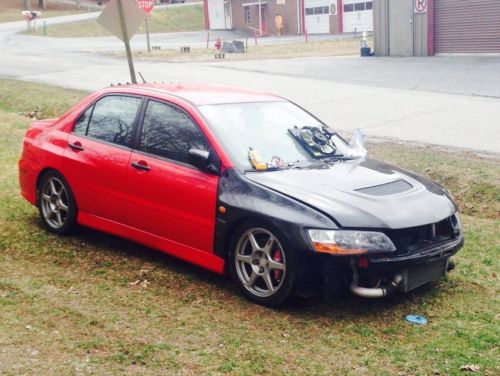 Mitsubishi lancer evolution rs salvage title 95% complete project solid motor