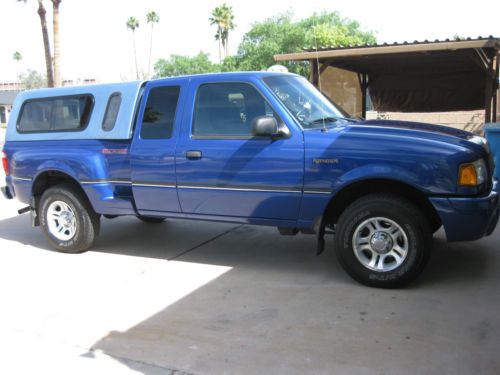 2002 ford ranger edge~stepside~4 dr~extended cab~3.0 v6~full power~camper shell