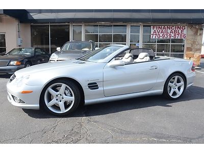 Merdedes sl55 amg 2007 conv silver / ash nav keyless go all svc recs must see