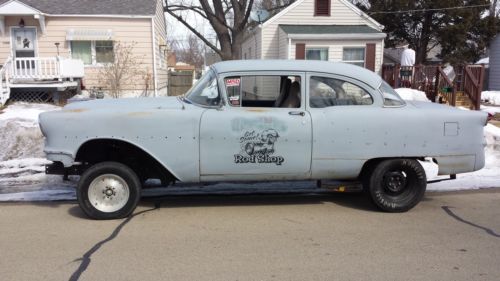 55 oldsmobile gasser . rat rod . hot rod . roadster . vintage . old school