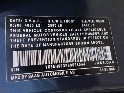 SAAB 9-5 2.3T SPORT VISIBILITY PACKAGE HEATED LEATHER VENTILATED NO RESERVE, image 58