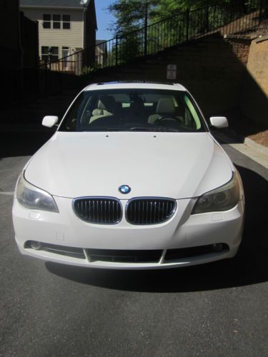 2006 bmw 530i white with tan leather sedan 4-door 3.0l in good condition 145,798