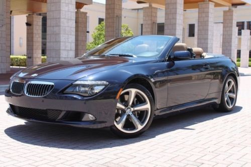 2008 bmw 650 convertible sport pkg,pearl leather,prem sound,comfort access