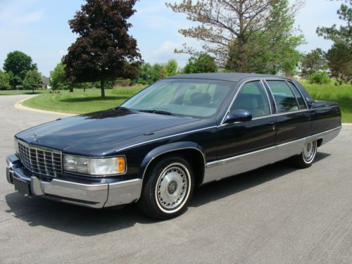 1996 cadillac fleetwood brougham 136k royal blue factory corvette lt1 motor rare