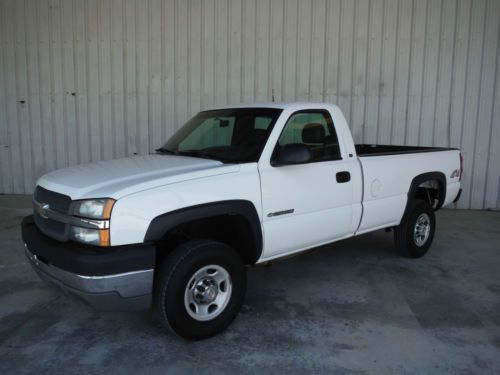 2003 chevrolet hd 2500 reg cab 4x4 8ft box lease turn in 1 owner fleet serviced