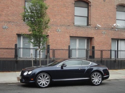 2013 bentley continental gt v8 in dark sapphire w/a linen/imperial blue int.